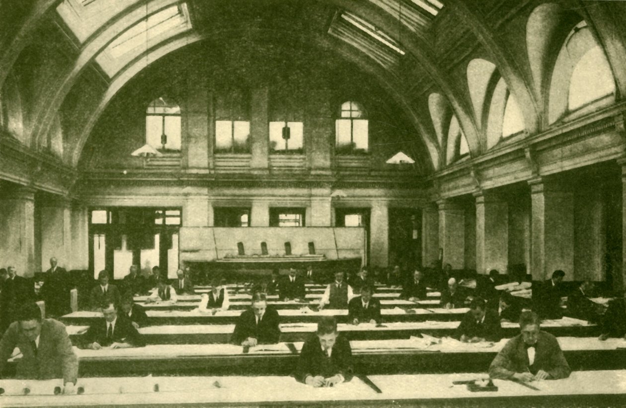 Sra. Harland & Wolffs Drawing Office, Belfast, c1930. de Unbekannt