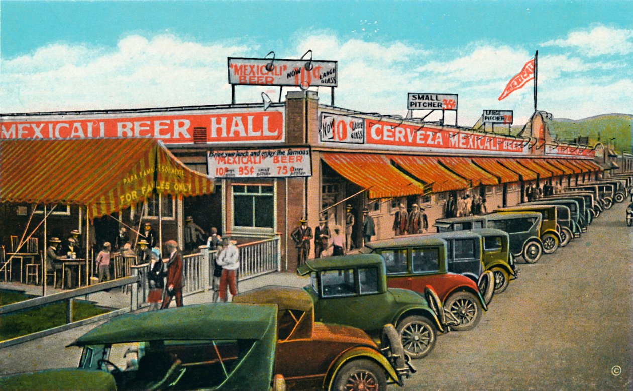 Mexicali Beer Hall, o bar mais longo do mundo, c1939 de Unbekannt