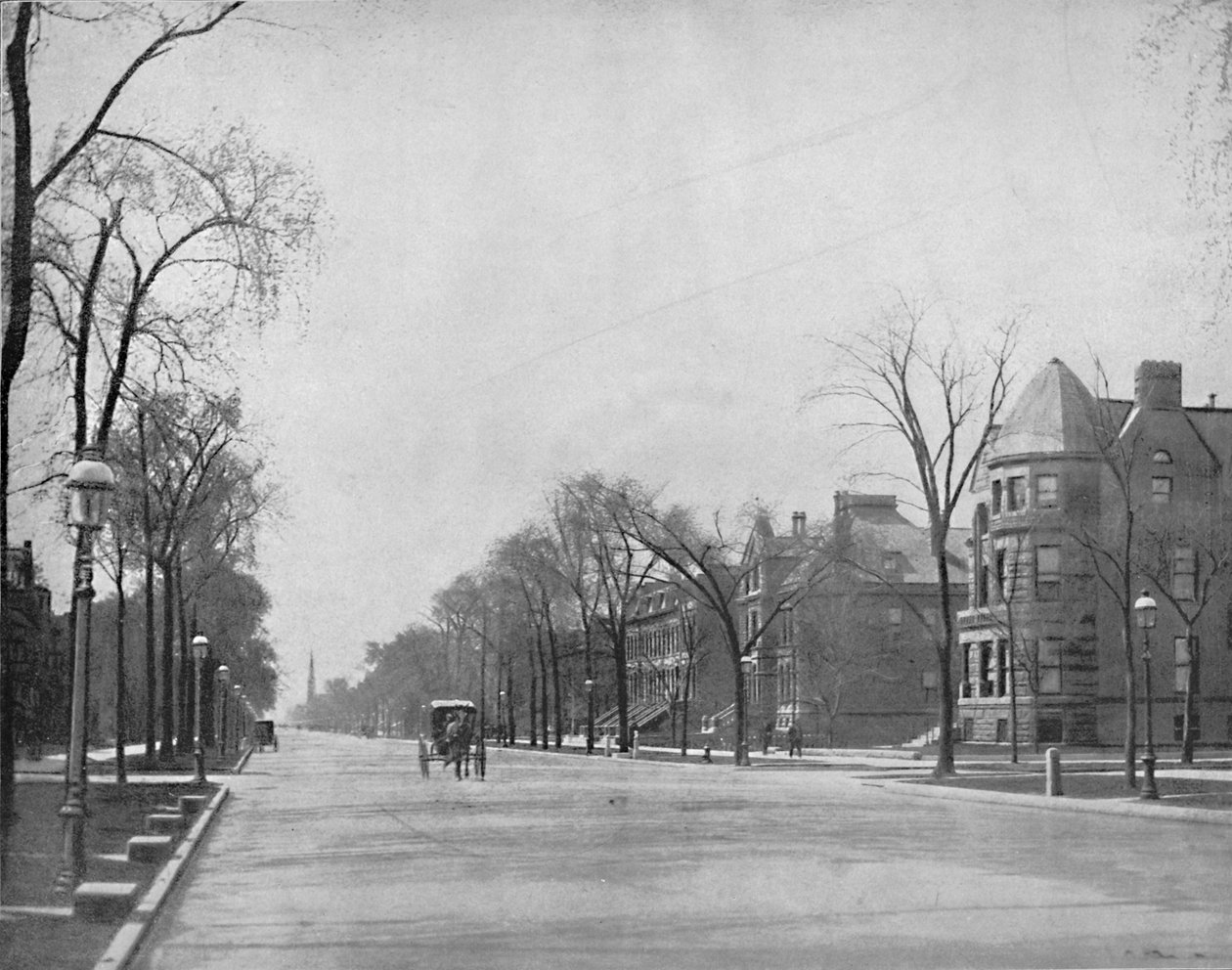 Michigan Avenue, Chicago, olhando para o sul, c1897. de Unbekannt