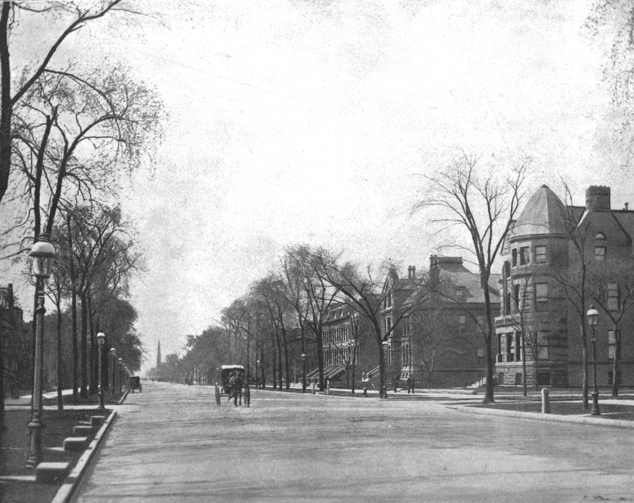 Michigan Avenue, olhando para o sul, Chicago, Illinois, EUA, c1900. de Unbekannt