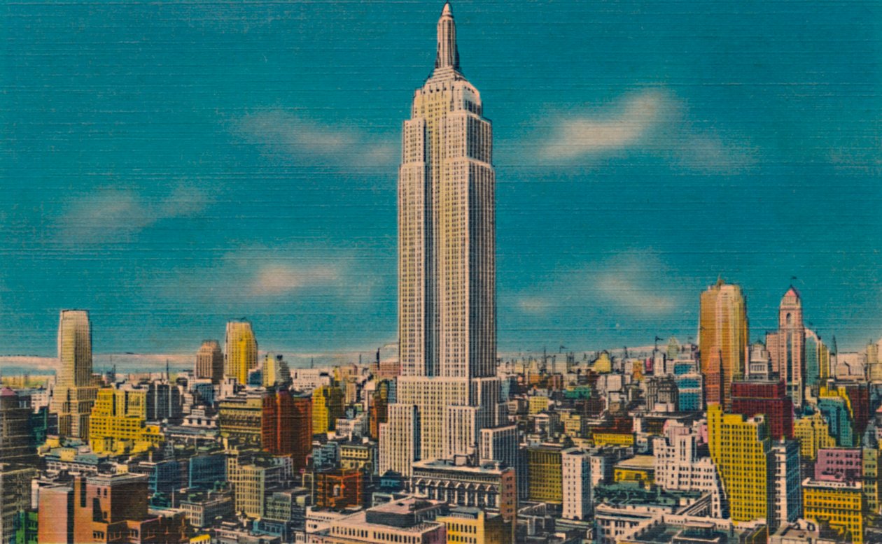 Skyline de Midtown mostrando o Empire State Building, Nova York, c1940s de Unbekannt