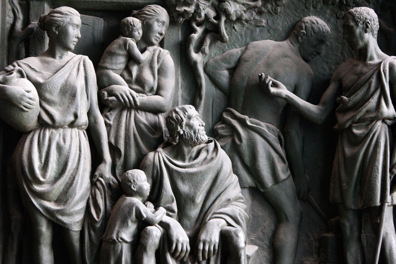 Escultura do portão Milan Duomo, Milão, Itália de Unbekannt