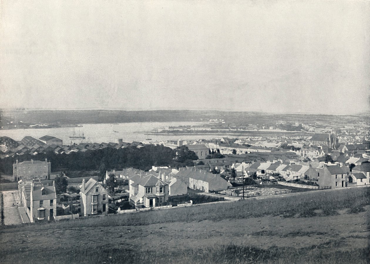 Milford Haven - Vista Geral da Cidade e do Haven, 1895 de Unbekannt