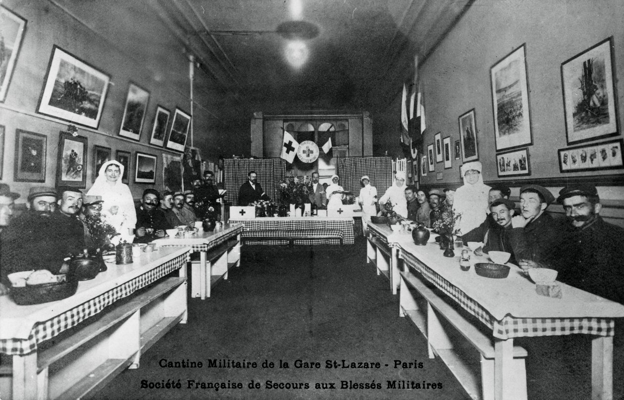 Cantina militar, Gare St Lazare, Paris, Primeira Guerra Mundial, 1914-1918 de Unbekannt