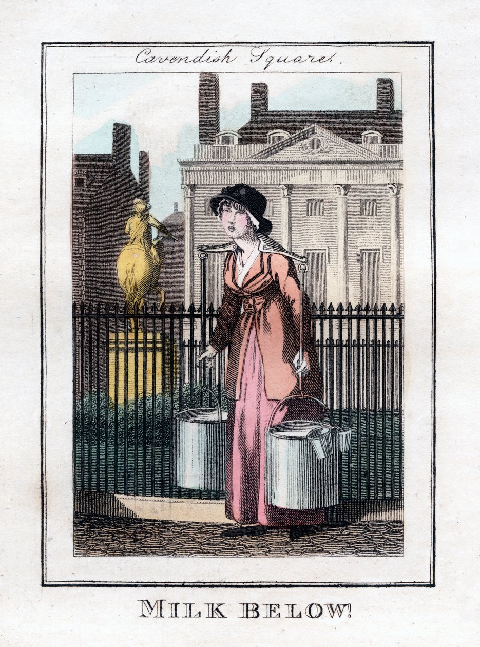 Milk Below !, Cavendish Square, Londres, 1805 de Unbekannt