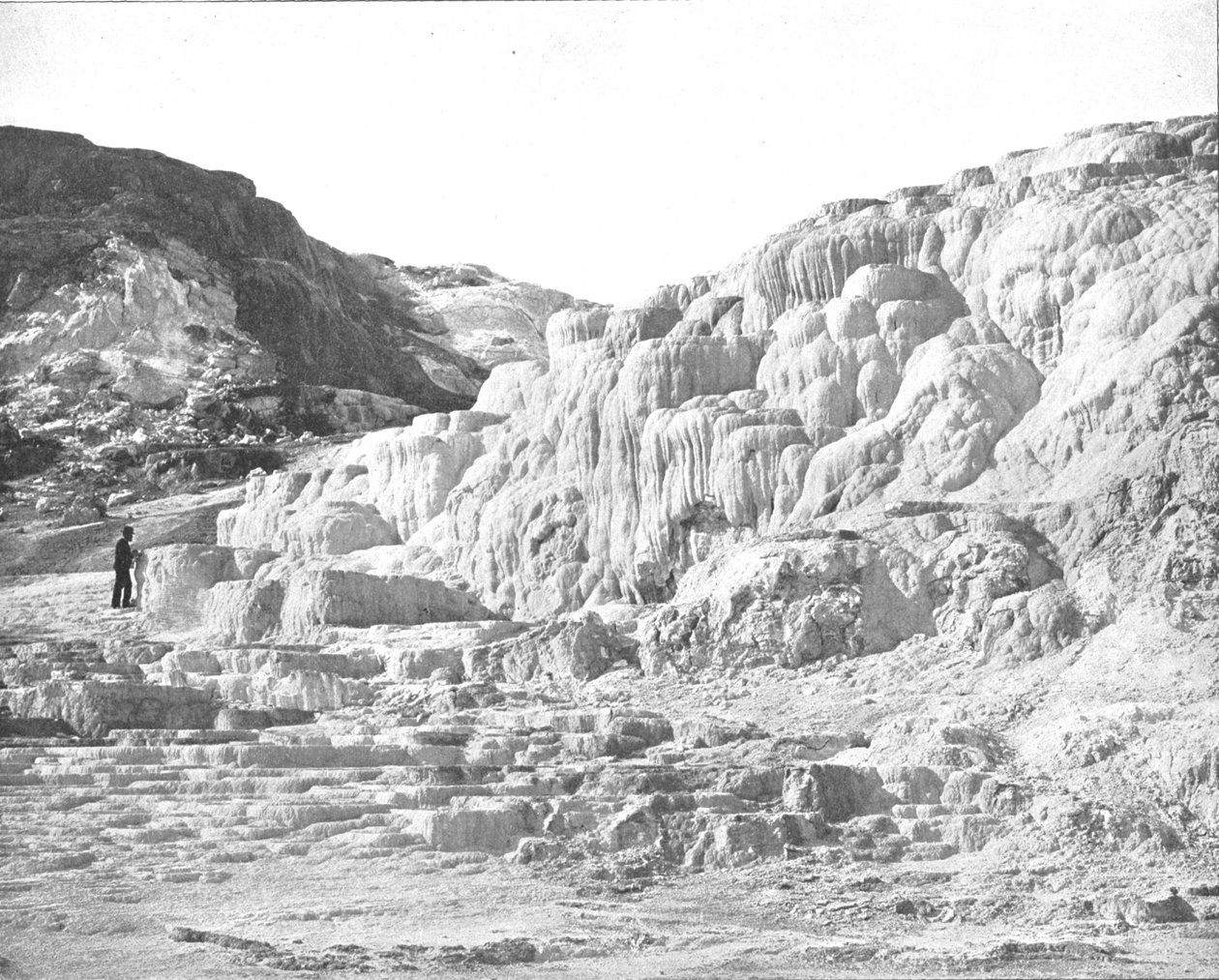 Minerva Terrace, Parque de Yellowstone, EUA, c1900. de Unbekannt