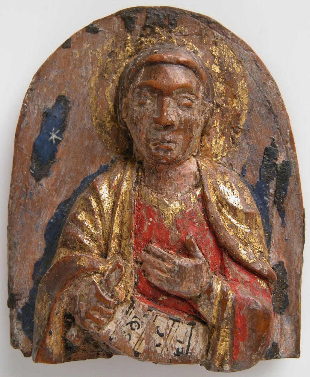 Relevo em miniatura do profeta hebreu Daniel com pergaminho, alemão, 1200-1225. de Unbekannt