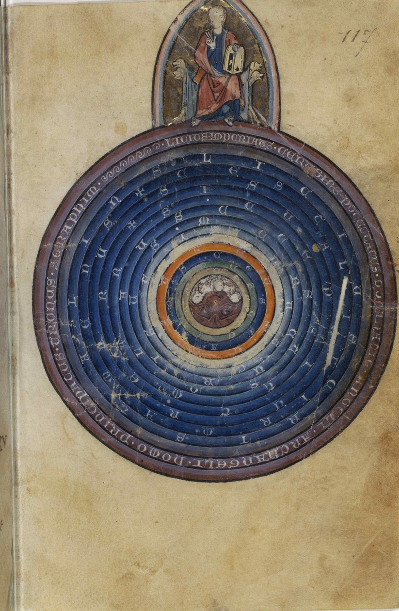 Miniatura da LImage du Monde de Gossuin de Metz, século XIII. de Unbekannt