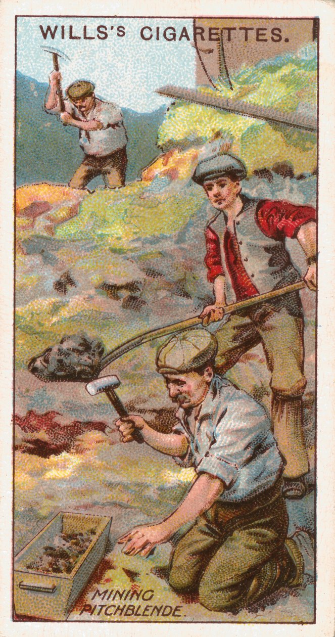 Pitchblende de mineração, Cornualha, Inglaterra, c1916 de Unbekannt