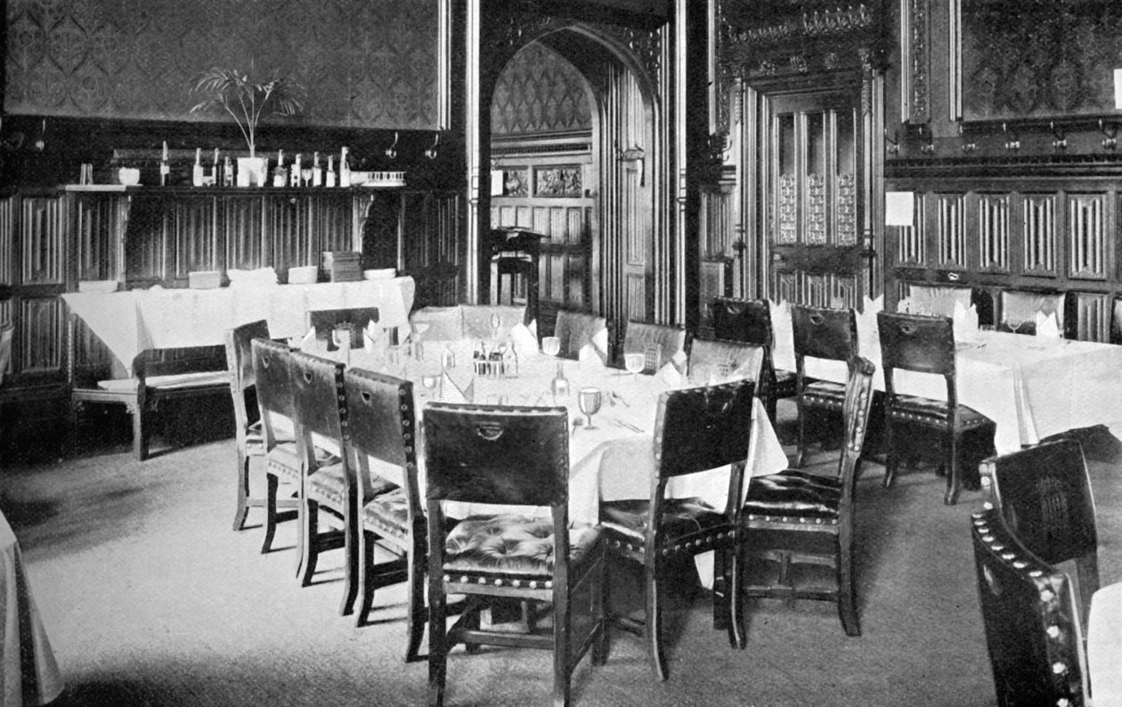 Mesa dos Ministros, Sala de Jantar da Câmara dos Comuns, Palácio de Westminster, Londres, c1905 de Unbekannt