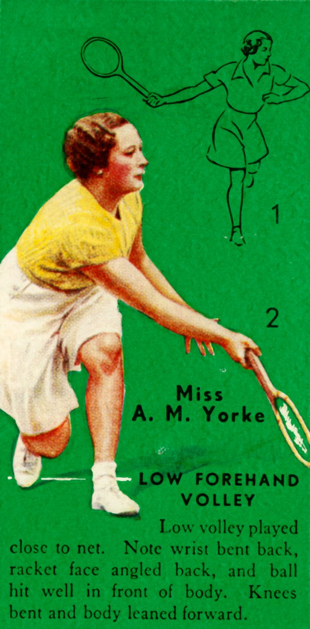 Senhorita AM Yorke - Low Forehand Volley, c1935. de Unbekannt