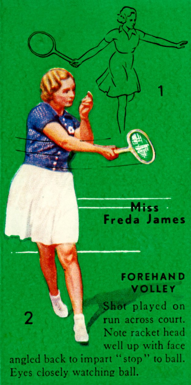 Miss Freda James - Voleio de Forehand, c1935. de Unbekannt