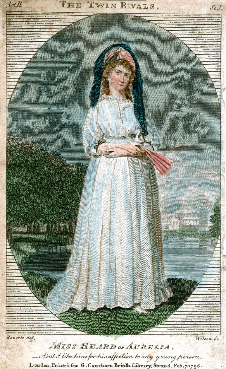 Miss Heard como Aurelia, 1796 de Unbekannt