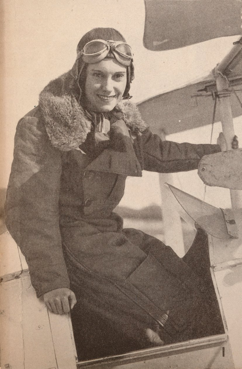 Jean Batten, da Nova Zelândia, que em maio de 1934 voou da Inglaterra para a Austrália, quebrando a sra. de Unbekannt