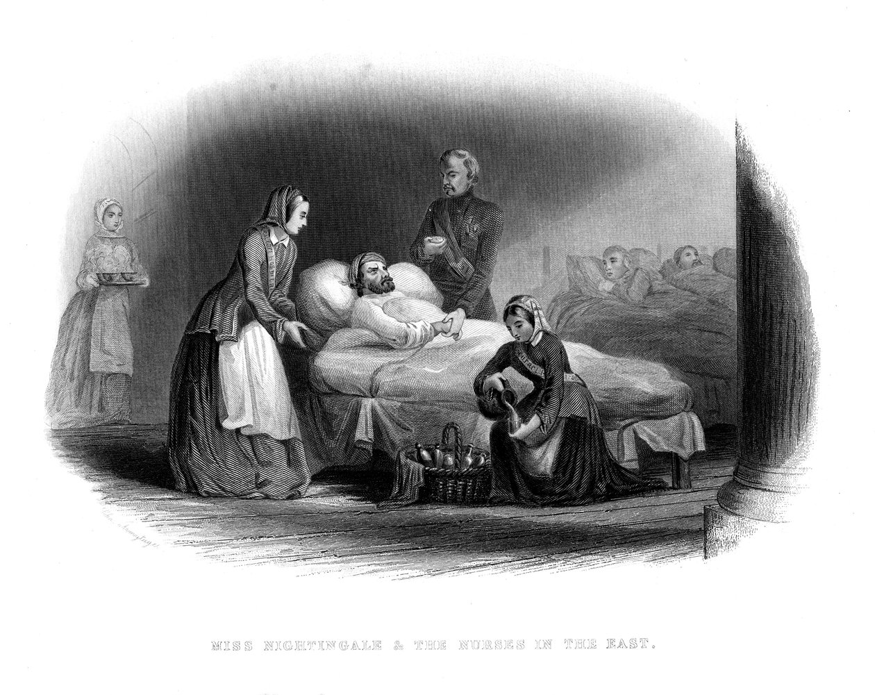 Miss Nightingale e as Forças Armadas no Leste, c1860 de Unbekannt
