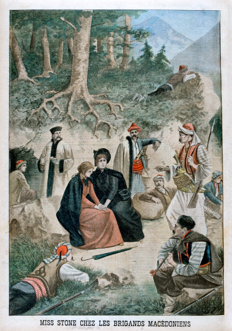 Miss Stone com os macedônios, 1901 de Unbekannt