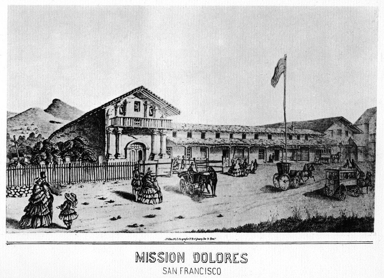 Mission Dolores, São Francisco, Califórnia, século XIX 1937 de Unbekannt
