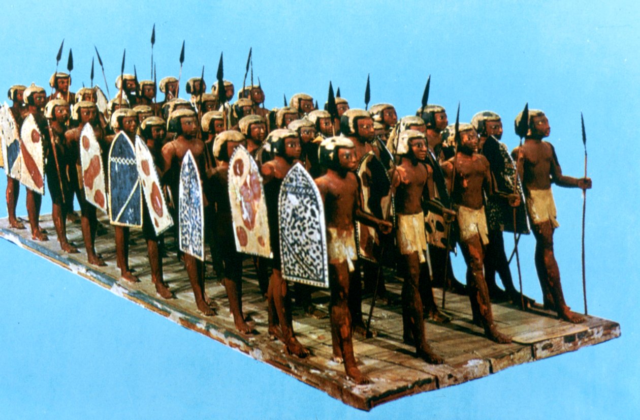 Pikemen modelo, túmulo de Mesehti, 12a dinastia de Unbekannt
