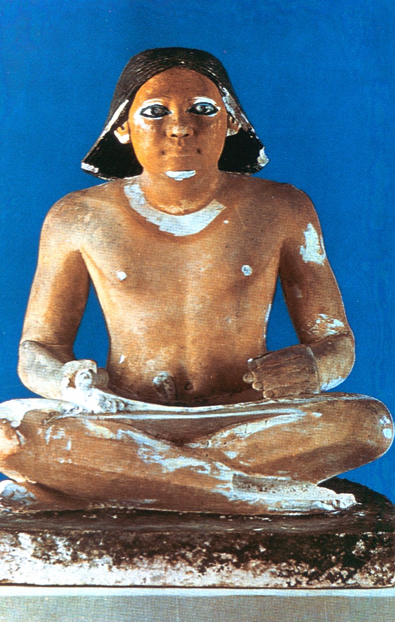 Modelo de um escriba sentado, egípcio antigo, 5a dinastia, 2498-2345 aC de Unbekannt