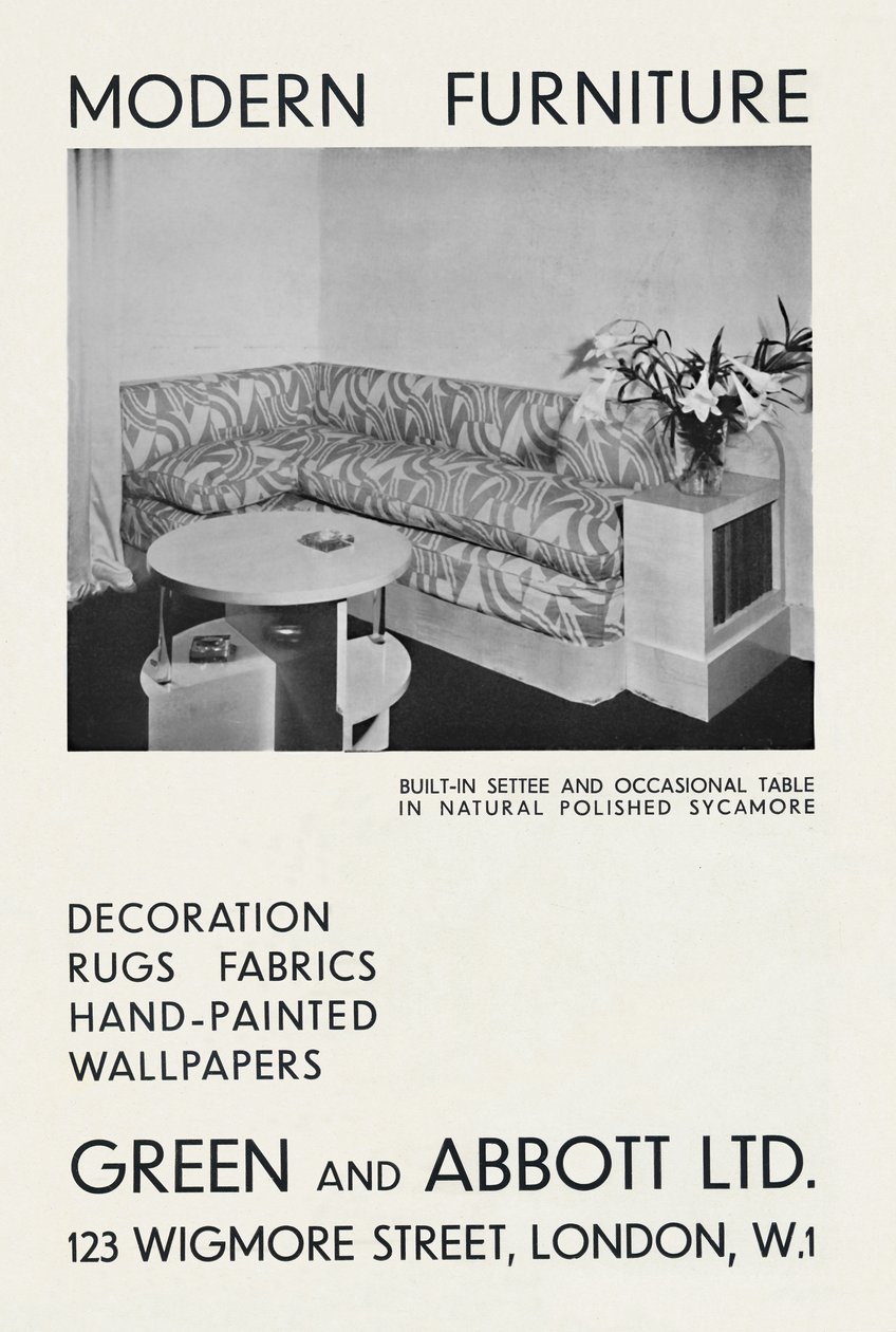 Móveis modernos - Green and Abbott Ltd., 1933 de Unbekannt