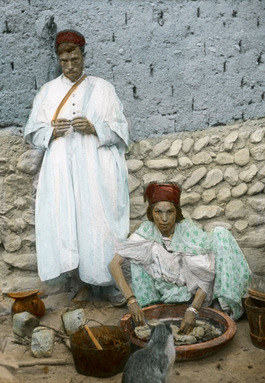 Mohamed Ben Ali e sua esposa, El Kantara, Tunísia de Unbekannt