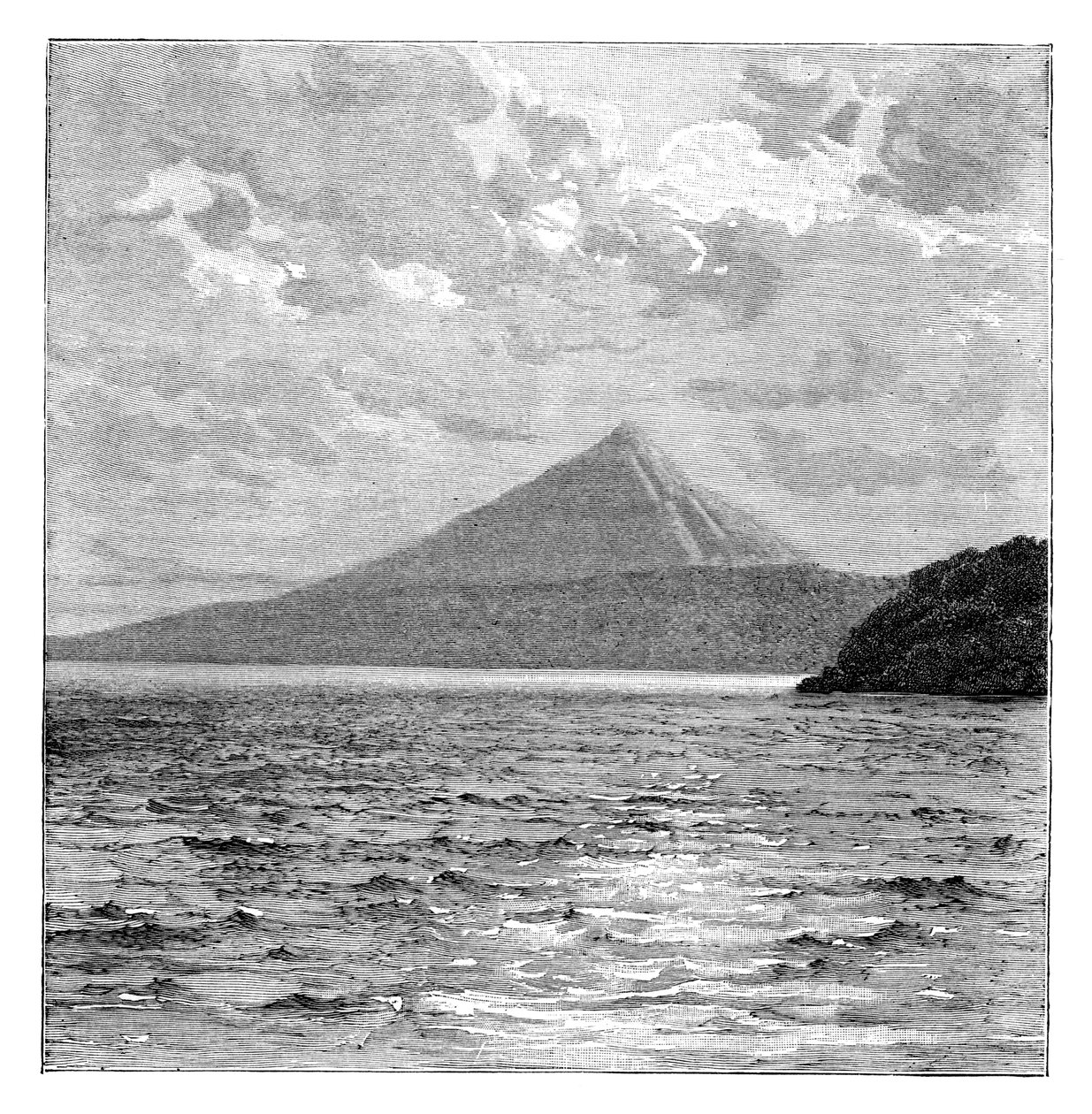 Vulcão Mombacho e as margens do Lago Nicarágua, c1890 de Unbekannt