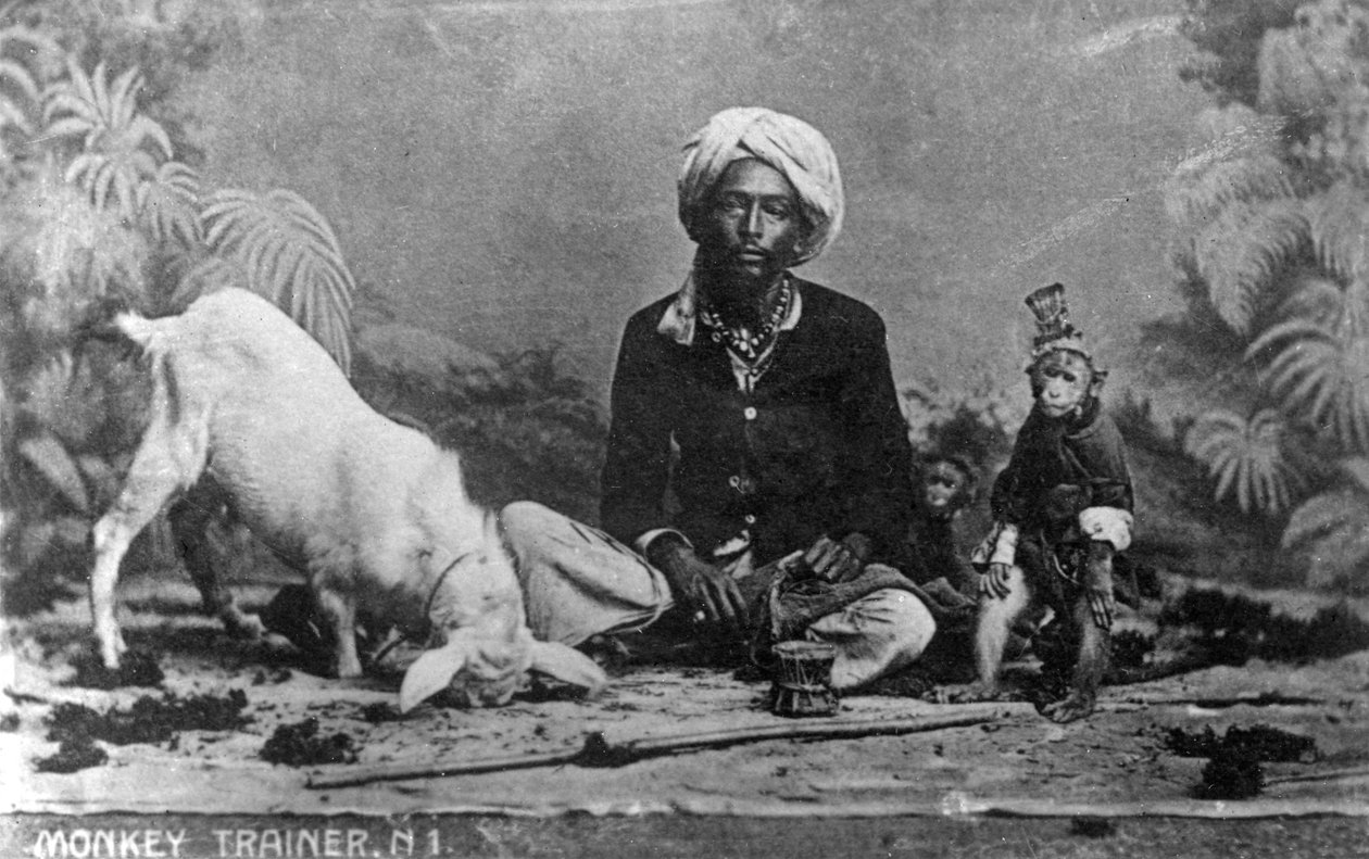 Treinador de macacos, Índia, século XX de Unbekannt