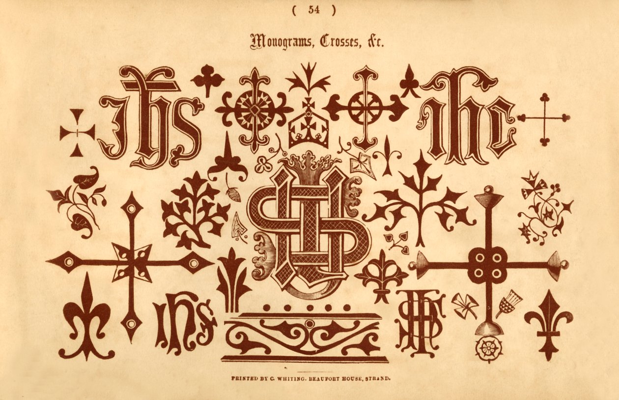 Monogramas, cruzes, etc. de Unbekannt
