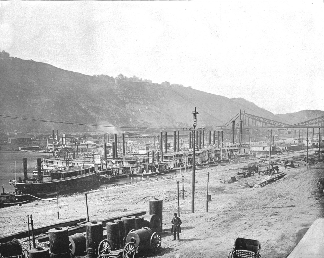 Monongahela Wharf, Pittsburgh, Pensilvânia, EUA, c1900. de Unbekannt