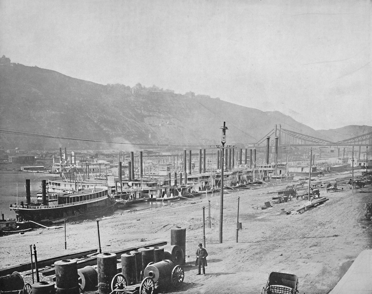 Monongahela Wharf, Pittsburgh, Pensilvânia, c1897. de Unbekannt