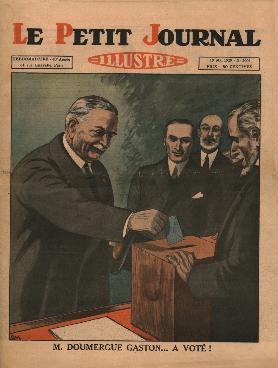 Monsieur Gaston Doumergue ... votou !, 1929. de Unbekannt
