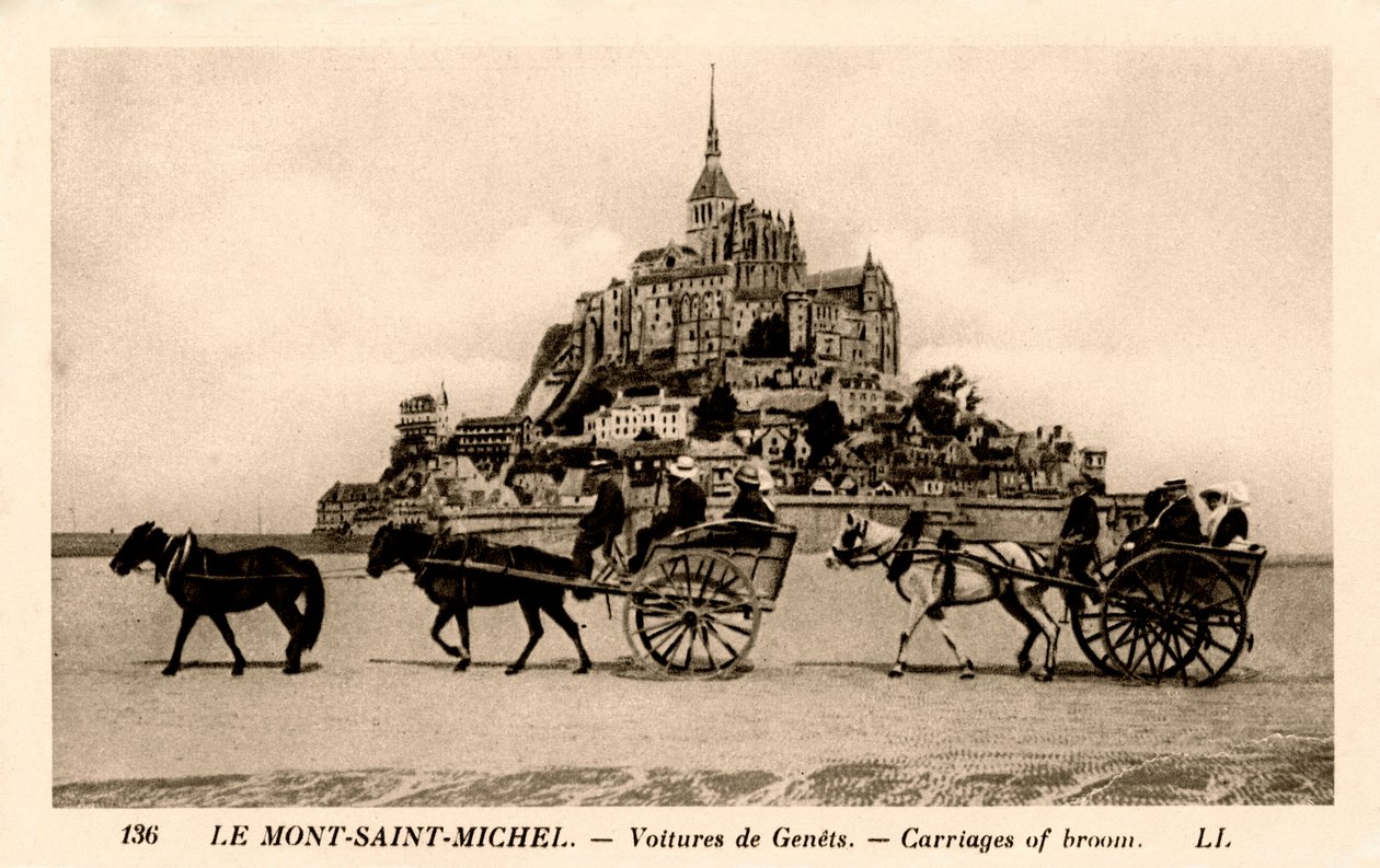 Mont-Saint-Michel, Normandia, França, início do século XX de Unbekannt