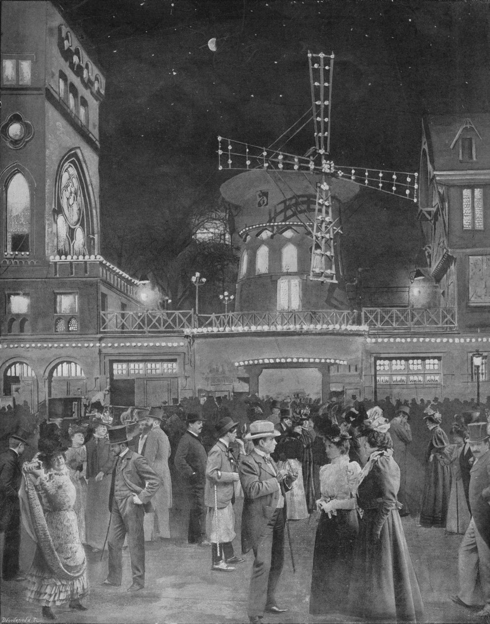 Montmartre SAmuse La Sortie Du Moulin Rouge, 1900 de Unbekannt