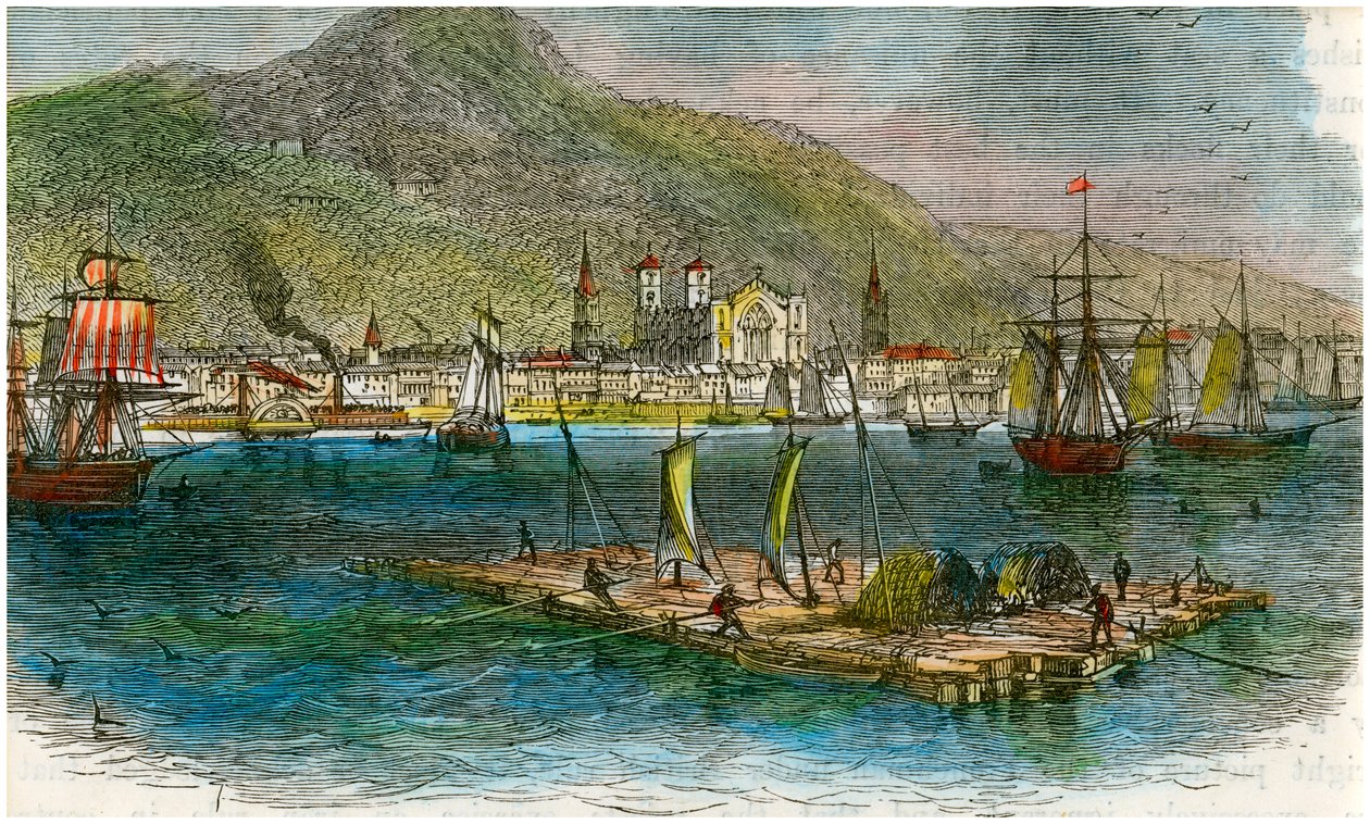 Montreal, do rio St Lawrence, Quebec, Canadá, c1880 de Unbekannt