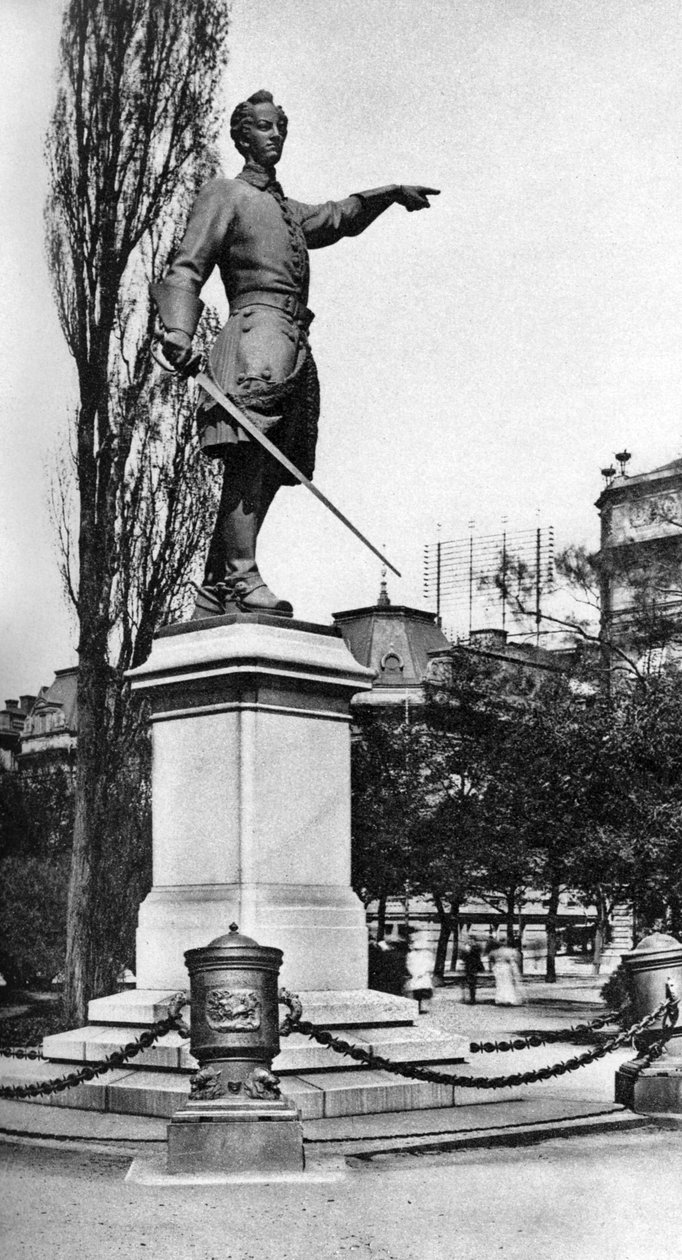 Monumento a Carlos XII, jardins atrás da Royal Opera House, Estocolmo, Suécia, c1923 de Unbekannt
