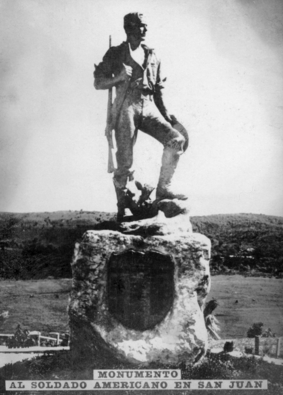 Monumento ao soldado Americna na colina de San Juan, década de 1920 de Unbekannt