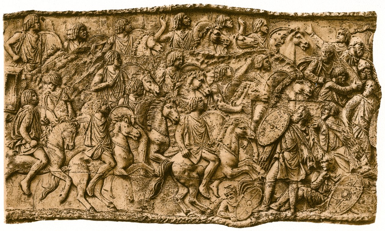 Calvalry mouro sob Lusius Quietus lutando contra os Dacians, 1902 de Unbekannt