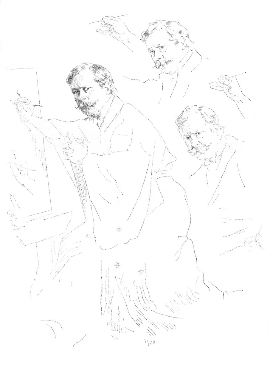 Mortimer Menpes, esboçado por ele mesmo, 1899 de Unbekannt