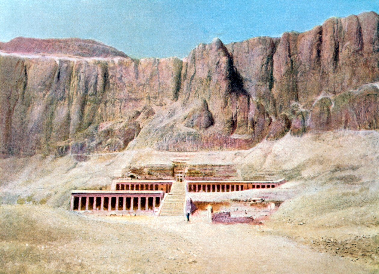 Templo mortuário de Hatshepsut, Deir el Bahari, Luxor, Egito, século XX de Unbekannt
