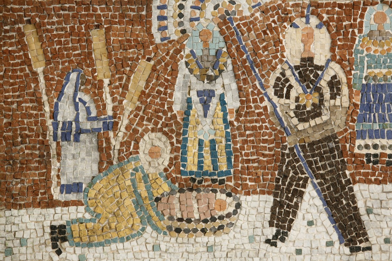 Mosaico retratando o resgate de Moisés, Jerusalém, Israel de Unbekannt