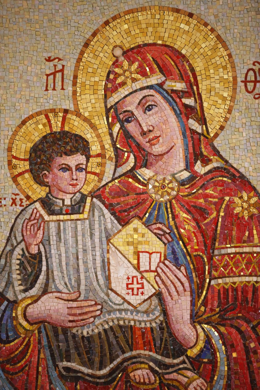 Mosaico em Beit Jala igreja do seminário católico, Beit Jala, Territoire palestinien occupe de Unbekannt