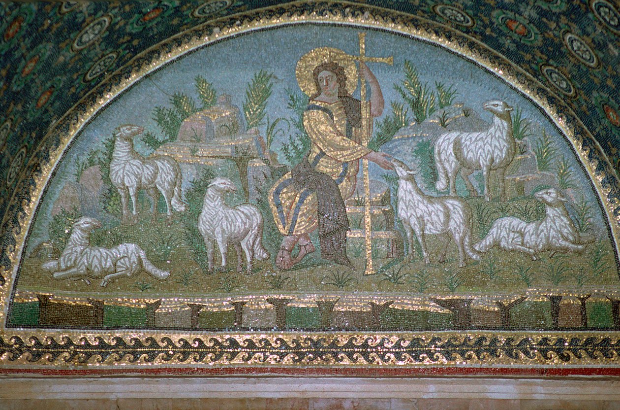 Mosaico de Cristo Bom Pastor, século V aC. de Unbekannt