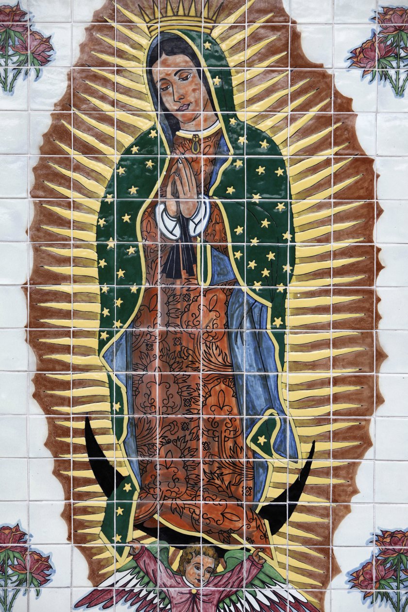 Mosaico de Nossa Senhora de Guadalupe na missão de Nombre de Dios, Santo Agostinho, EUA de Unbekannt