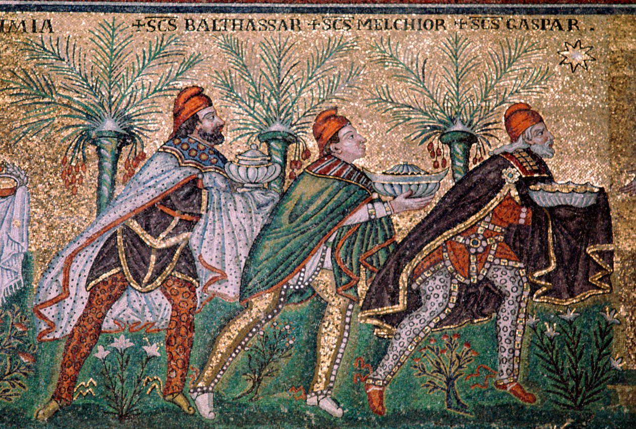 Mosaico da Adoração dos Magos, século VI de Unbekannt