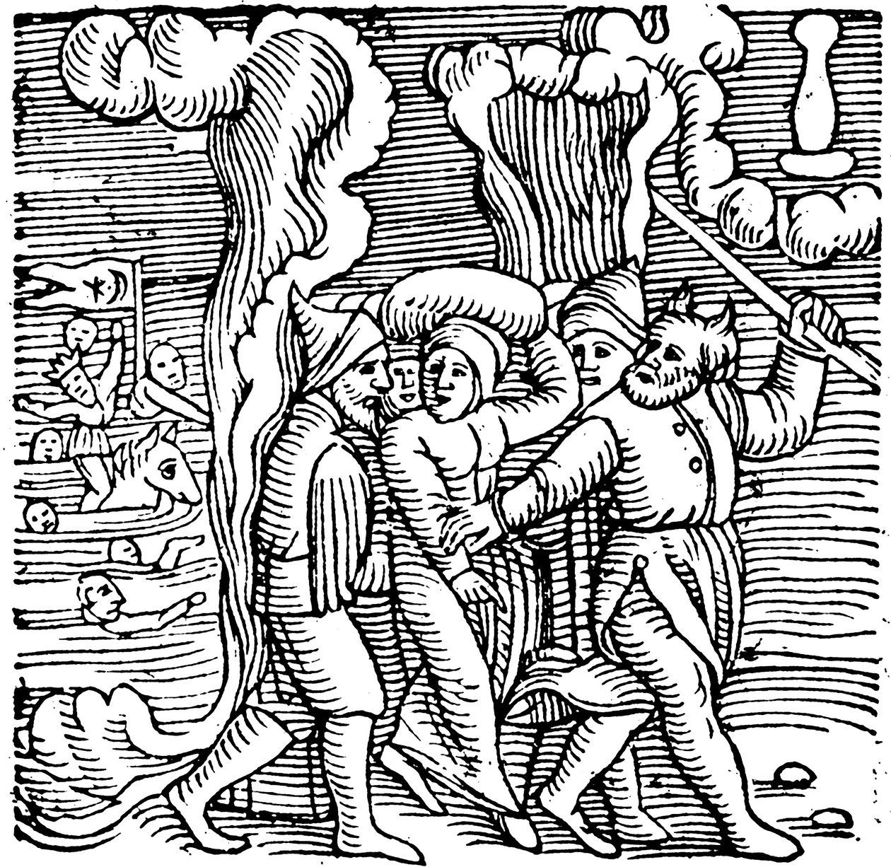 Moisés libertando os israelitas do Egito, 1557 de Unbekannt