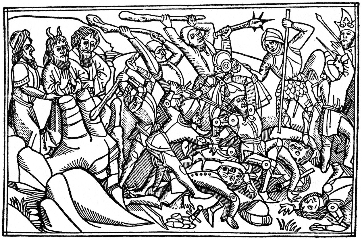 Moisés orando pela vitória de Israel, 1480 1964 de Unbekannt