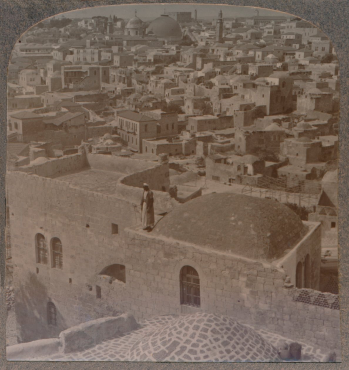 Bairro muçulmano de Jerusalém, da Escola de inglês, c1900 de Unbekannt