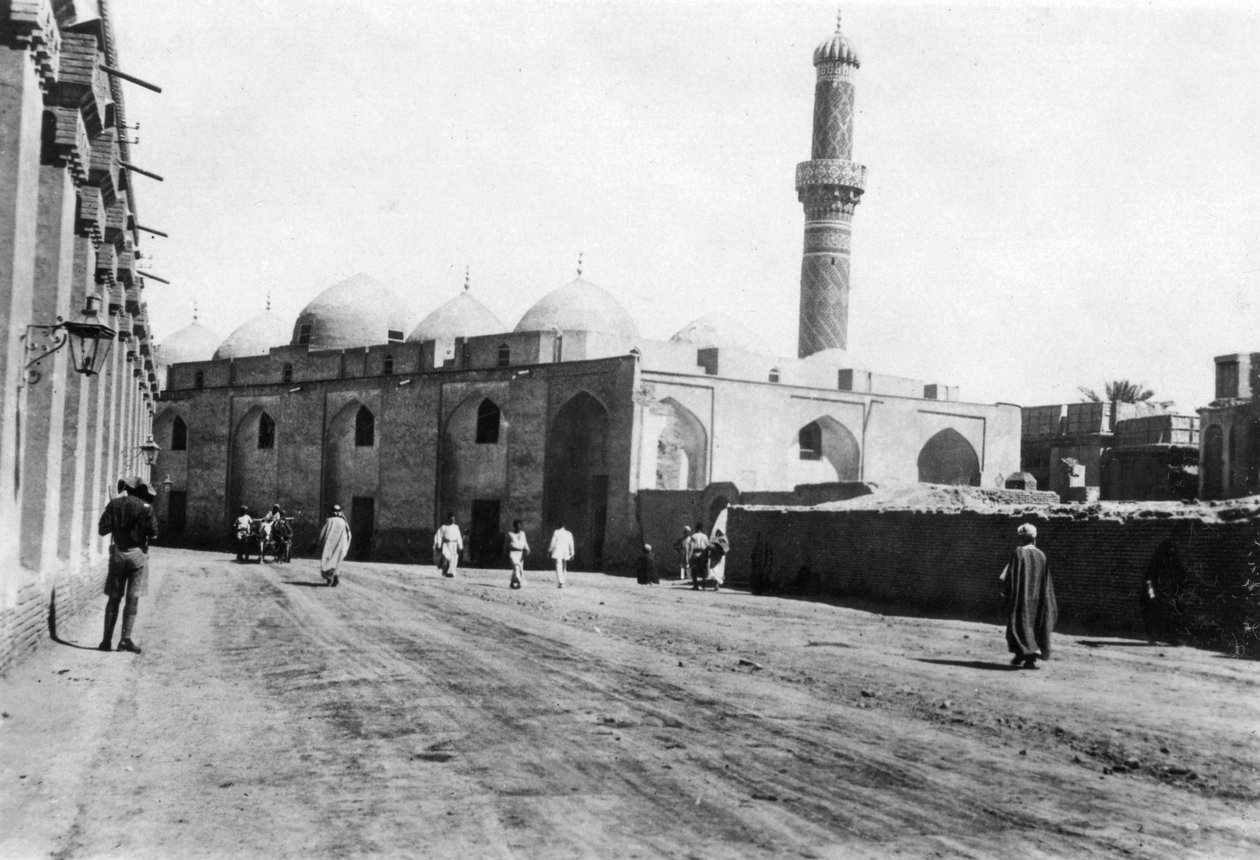 Mesquita na River Street, Bagdá, Mesopotâmia, Primeira Guerra Mundial, 1918 de Unbekannt