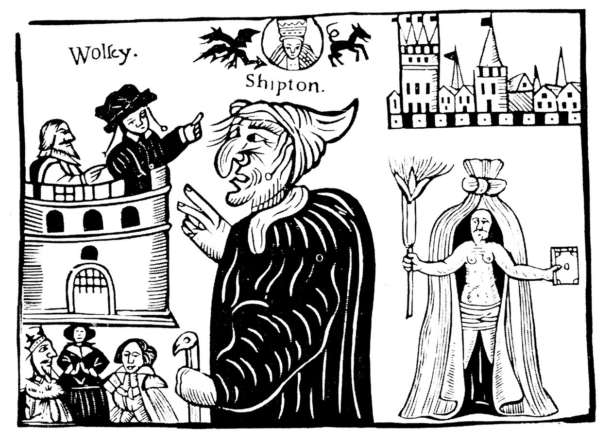 Mãe Shipton 1488-c1560 profetizando a morte do cardeal Wolsey de Unbekannt