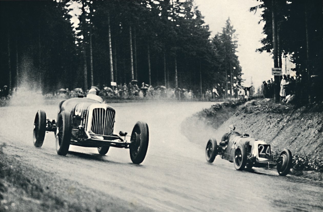 Corridas de automóveis no anel de Nurburg, 1937 de Unbekannt